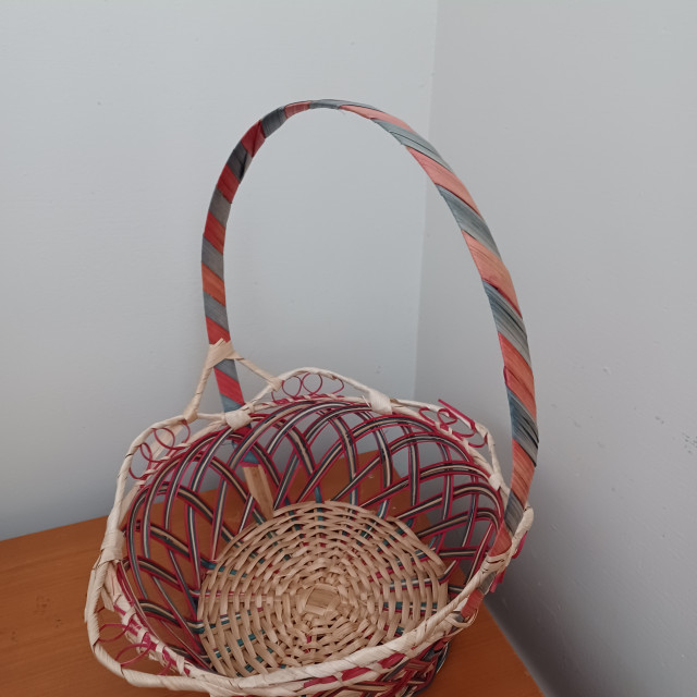 竹籃子bamboo basket with handle | Big Apple