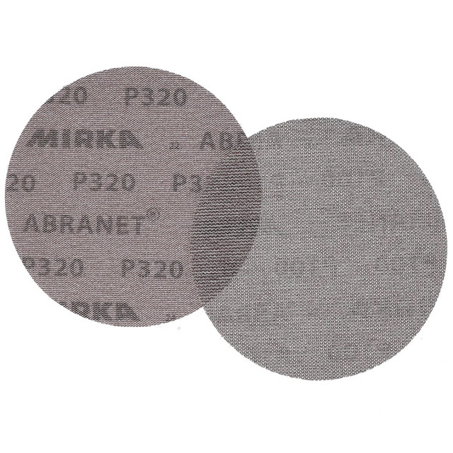 6英吋(150mm) 網狀圓盤砂紙 型號:Abranet,試用套組 8種號數各6片,共48片,背面植絨【芬蘭MIRKA】