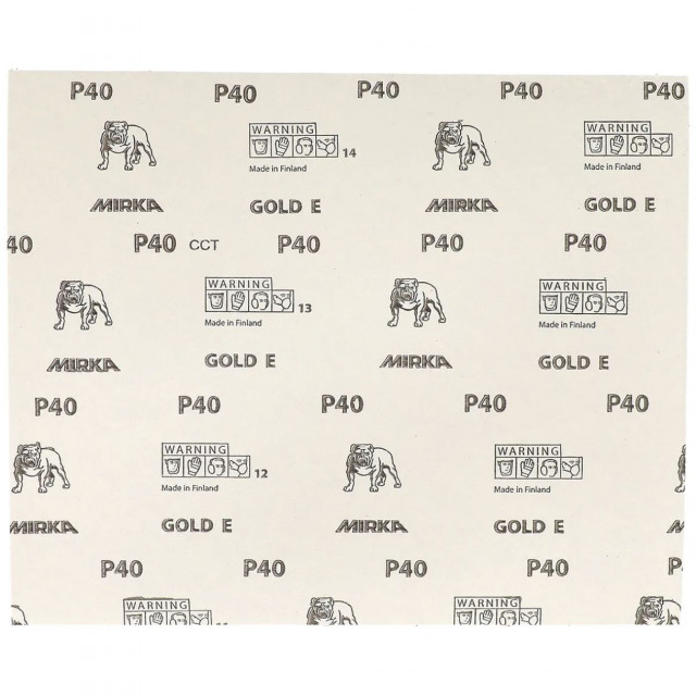 Gold 黃金砂紙系列 方砂紙 230x280mm 多種號數可選(P60~P400)【芬蘭MIRKA】