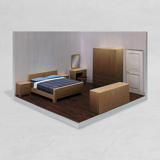 場景袖珍屋 - Bedroom #001 - DIY 紙模型