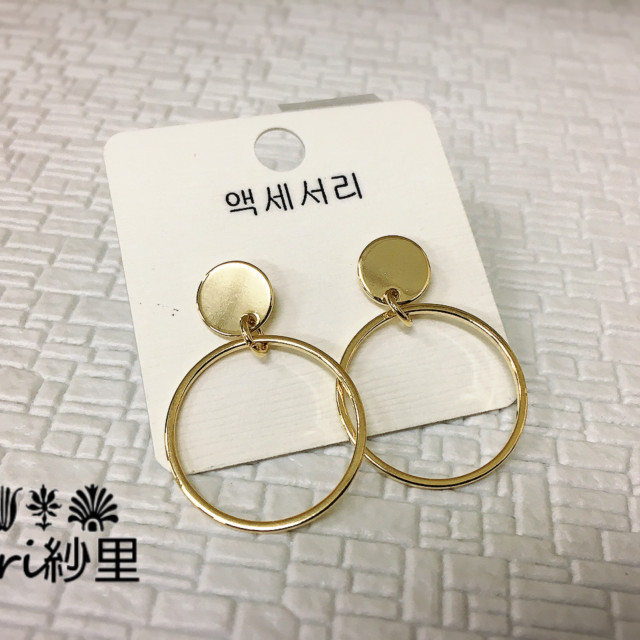 韓國簡約圓形耳環