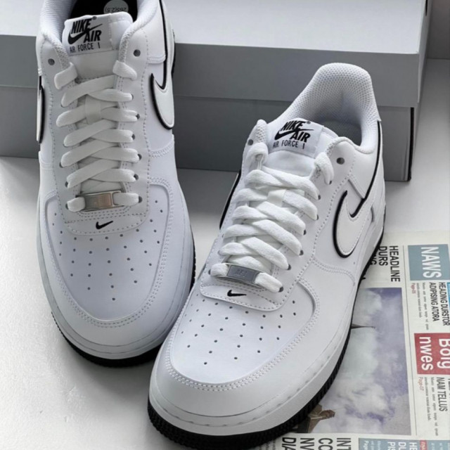 百搭新款】NIKE AIR FORCE 1 黑影白黑黑邊白勾熊貓男鞋DV0788-103 | Sc