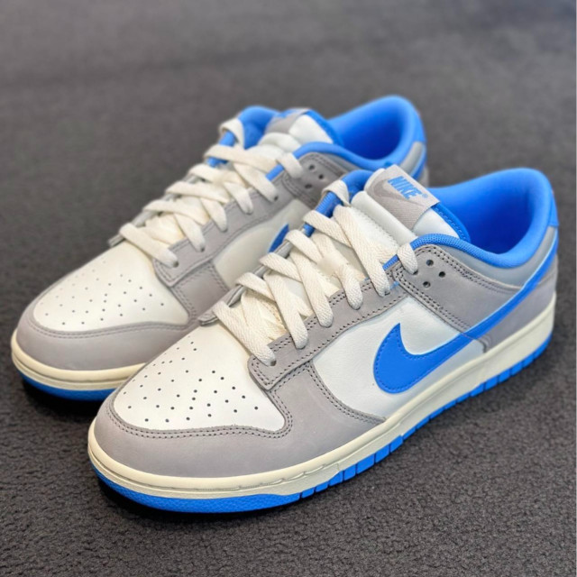 大熱門款】NIKE DUNK LOW Athletic Department 奶油煙灰藍勾休閒鞋